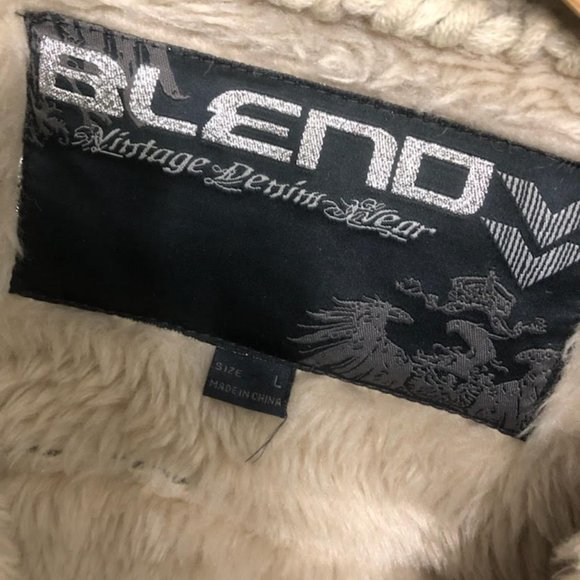 BLEND BRAND DENIM CHIC LUXE SWEATER KNIT JACKET SIZE LARGE - Picture 8 of 10